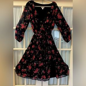 Premier Amour. Size 12 dress. Black/ multi floral.